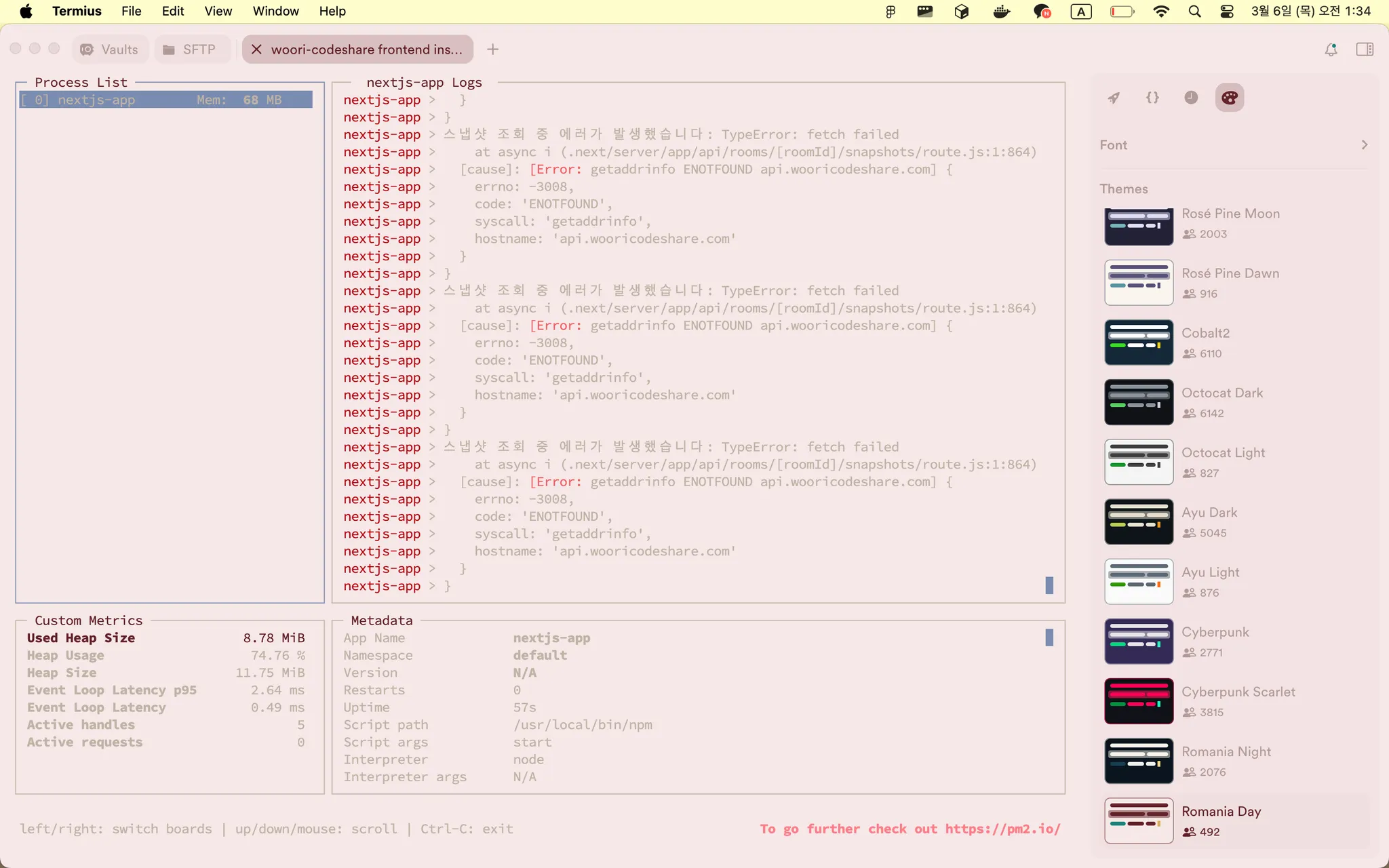 API 도메인 ENOTFOUND 에러